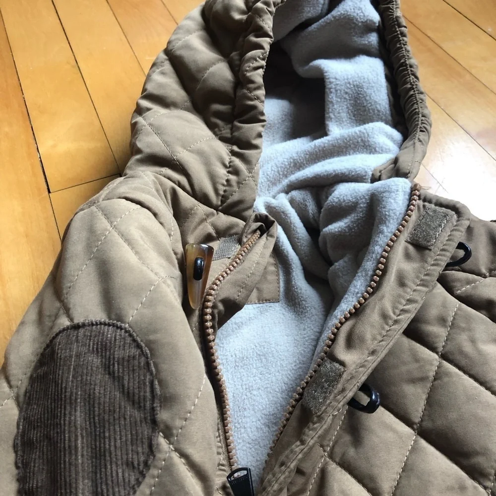 PERRY ELLIS Boy Brown‎ Tan Fleece Lined Quilted One Piece Baby Bunting Snowsuit - Picture 5 of 11